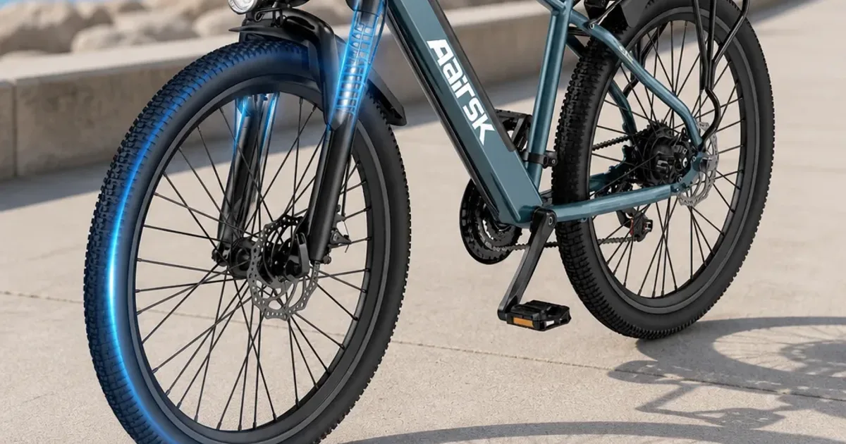 Vélo électrique urbain AAIRSK S800 26 pouces avec batterie amovible
