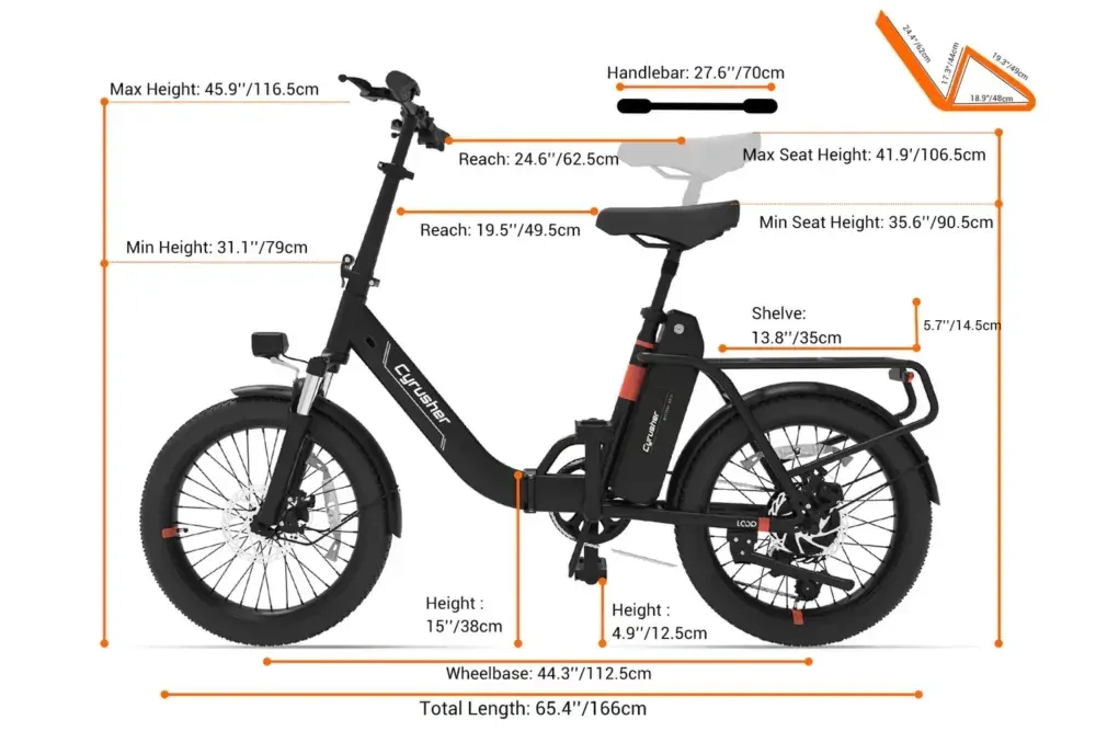 Cyrusher Loop Vélo Électrique Pliable Urbain image 2