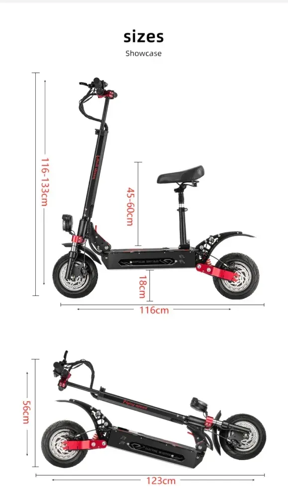 Boyueda Q7 Pro Max, vue latérale complète, cadre en aluminium, pneus larges, guidon avec écran couleur.