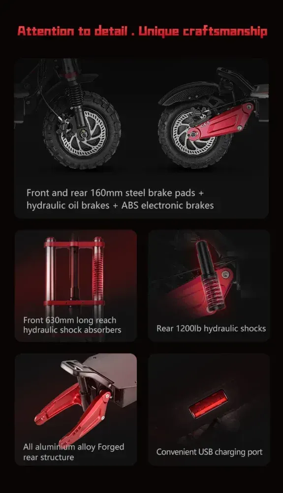 Boyueda S5-11 Trottinette électrique tout-terrain image 9