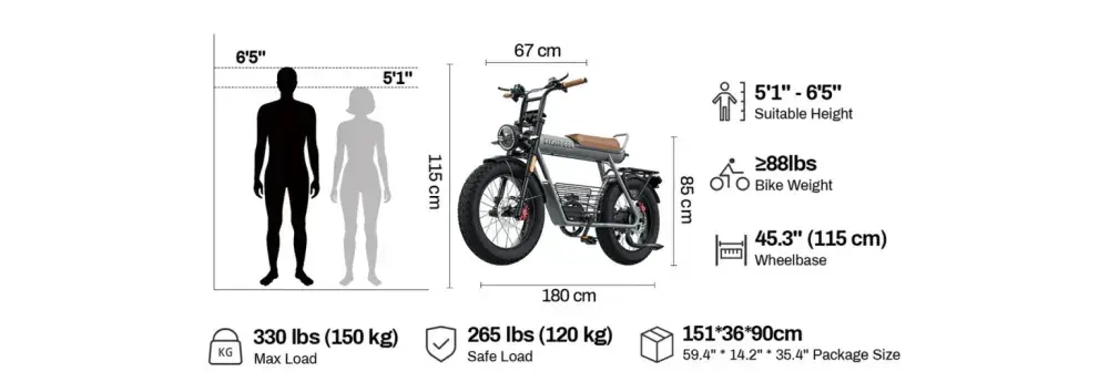 Coswheel CT20 2.0 – Vélo électrique Fat Tire tout-terrain image 2