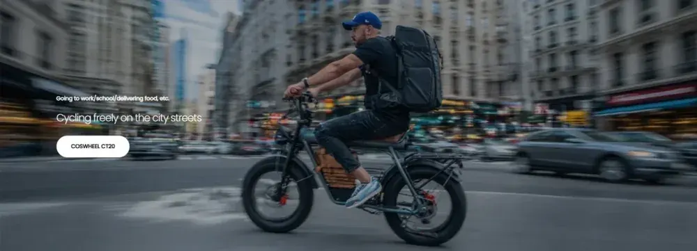 Coswheel CT20 2.0 – Vélo électrique Fat Tire tout-terrain image 3