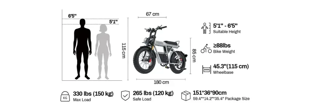 Coswheel CT20S Vélo électrique Fat Bike tout-terrain image 2