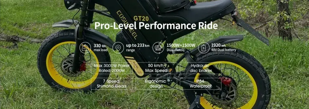 Coswheel GT20 Pro Vélo Électrique Fat Tire image 4