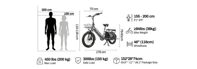 Coswheel HQ20 Vélo Cargo Électrique image 2