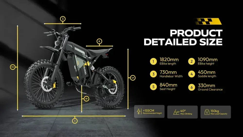 Coswheel R6000 Vélo tout-terrain électrique image 9