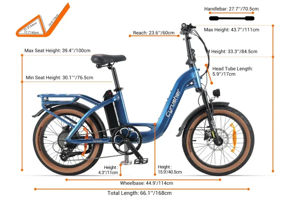 Cyrusher Nova – Vélo électrique urbain compact image 2