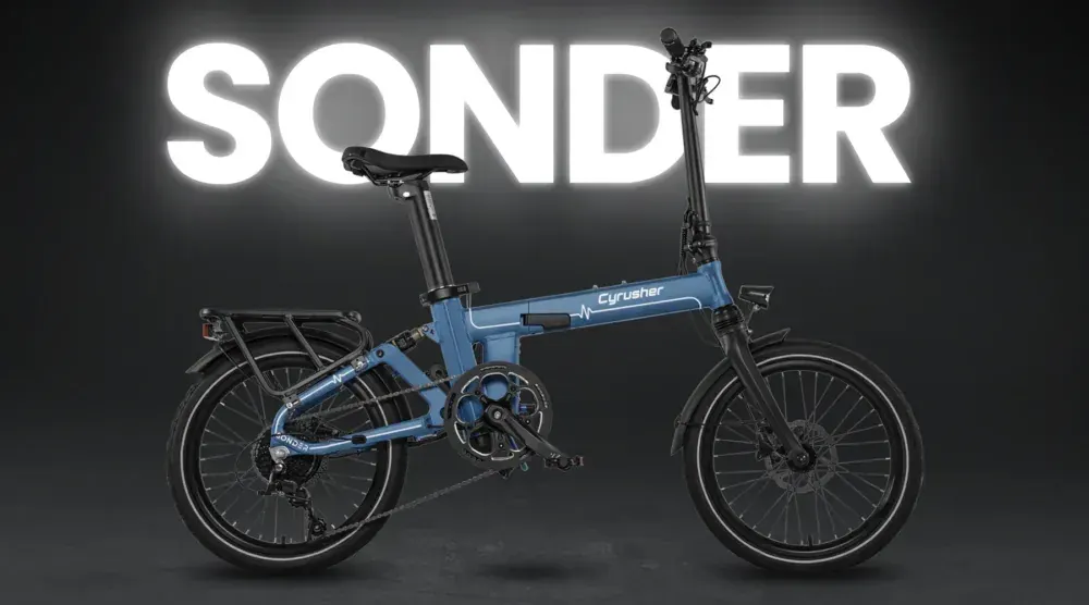 Cyrusher Sonder, moteur arrière 250W, vue rapprochée sur la roue et le garde-boue