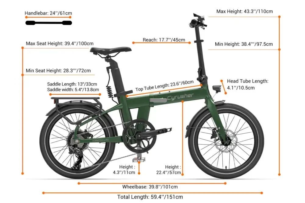 Cyrusher Sonder Lite Vélo Électrique Pliable image 2