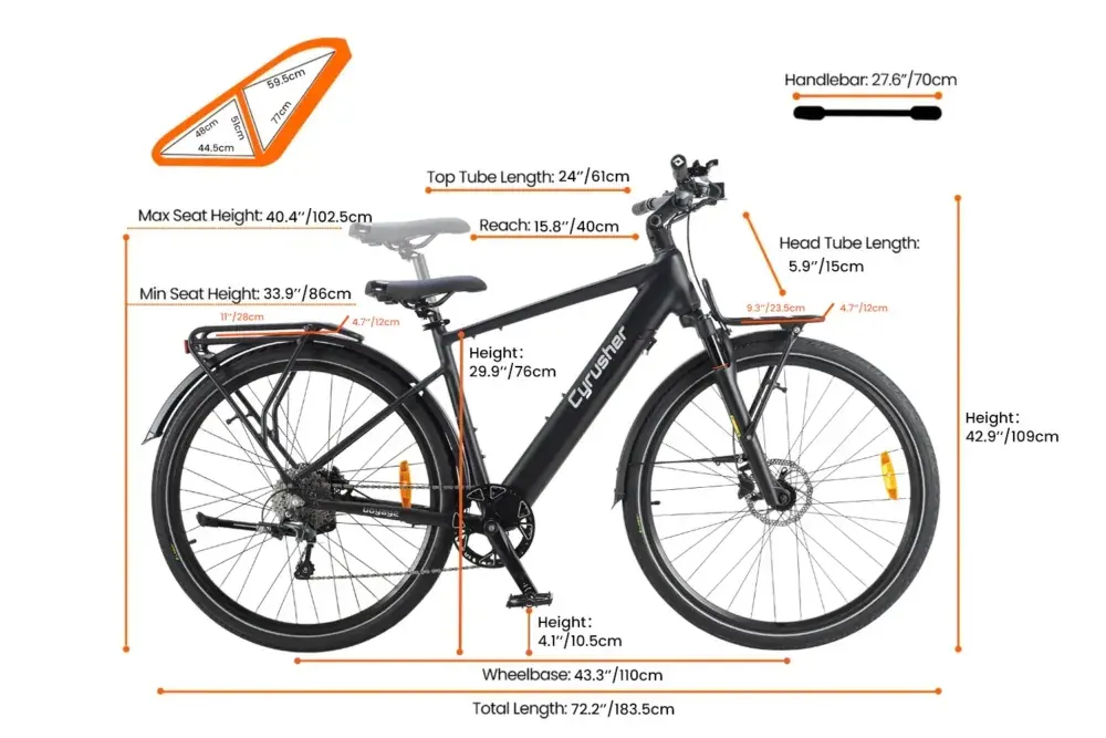 Cyrusher Voyage – Vélo de trekking électrique image 2