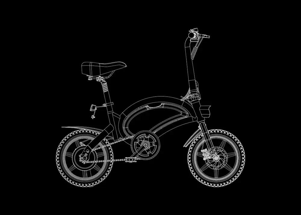 DYU D3F Vélo électrique pliant 14 pouces image 2