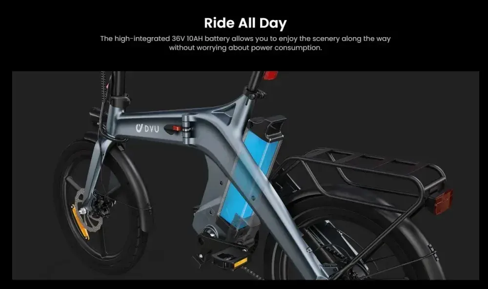 DYU T1 Vélo électrique pliant 20 pouces image 8