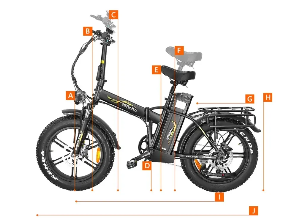 Emoko C94 Vélo Cargo Électrique Pliable image 2