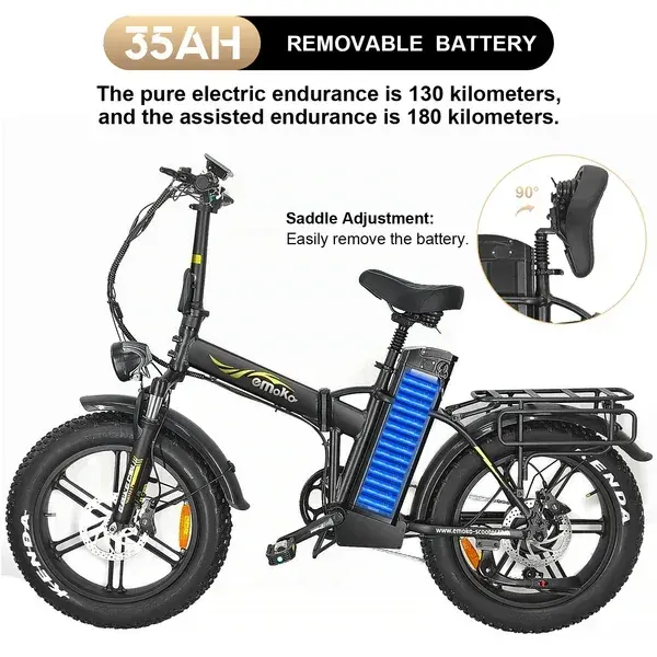 Emoko C94 Vélo Cargo Électrique Pliable image 3