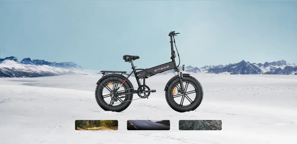 Engwe EP-2 Pro en usage urbain, cycliste roulant sur une piste cyclable