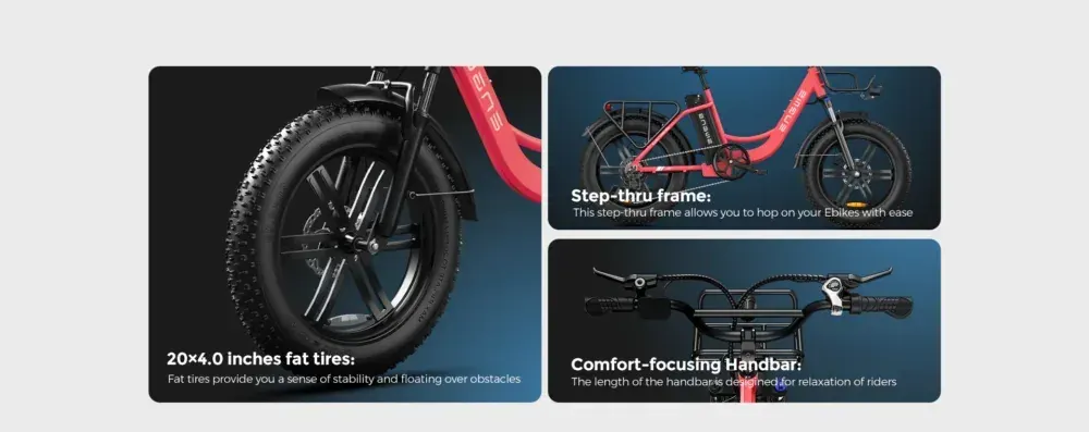 Engwe L20 Vélo Électrique Fat Bike Pliable image 4
