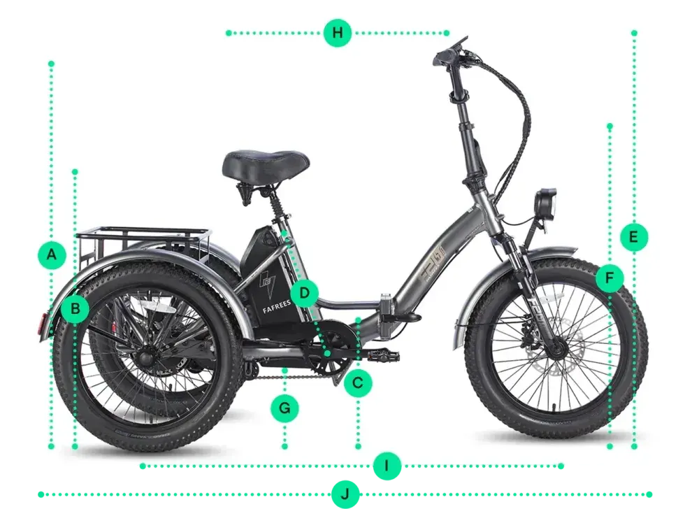 Fafrees F20 Mate HS – Triporteur électrique pliant image 2