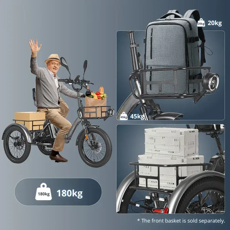 Fafrees F20 Mate HS – Triporteur électrique pliant image 9