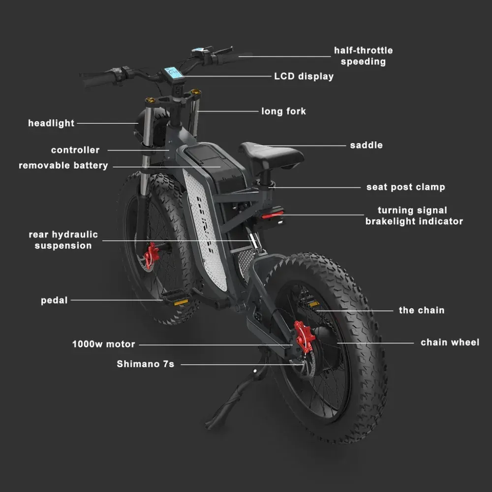 Gunai MX25 Vélo électrique Fat Tire tout-terrain image 11