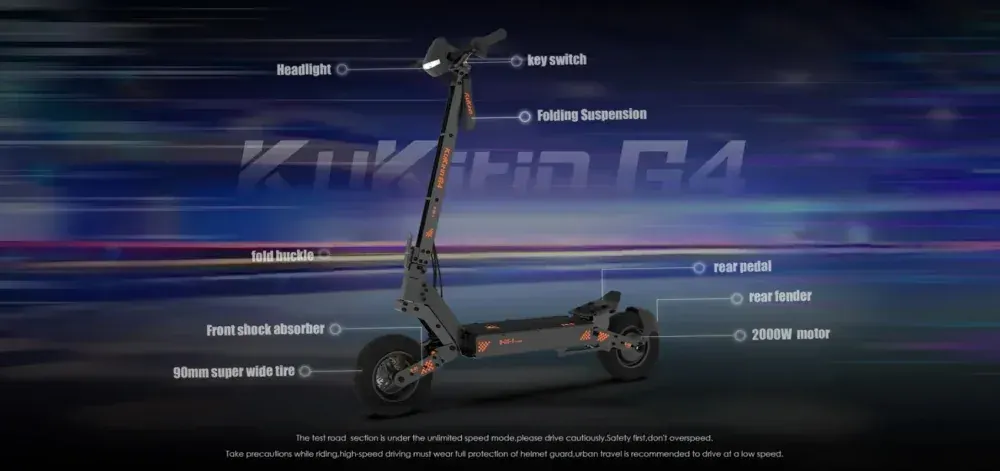 Kukirin G4 Trottinette électrique puissante image 5
