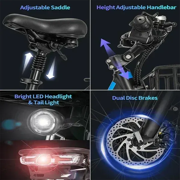 Ridstar H20 Pro Vélo électrique pliant Fat Tire image 6