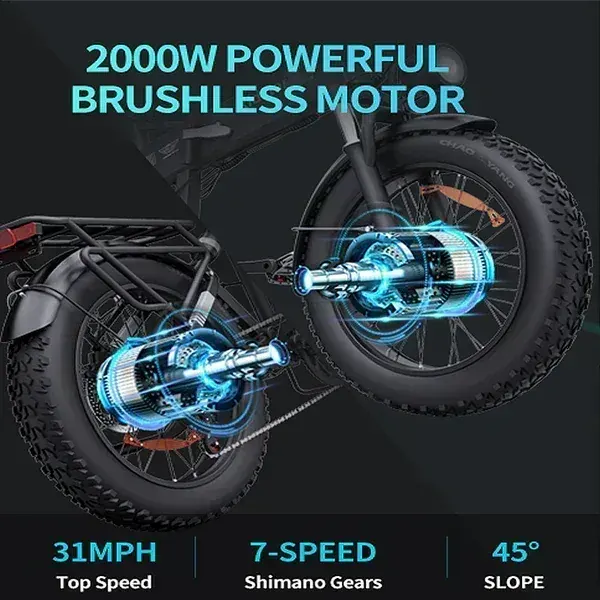 Ridstar H20 Pro Vélo électrique pliant Fat Tire image 8