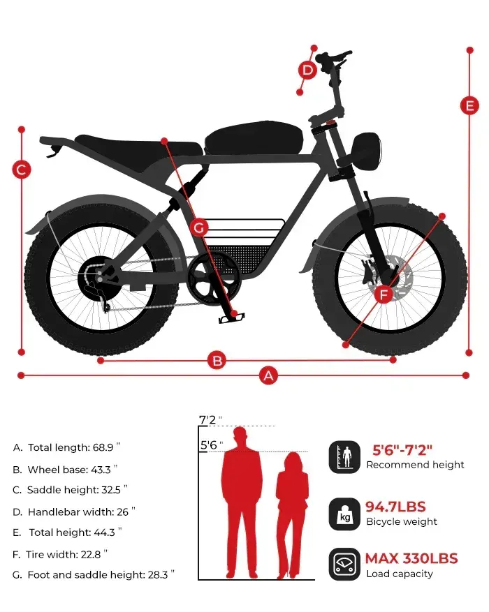 Samebike M20 Vélo électrique fat bike rétro image 2