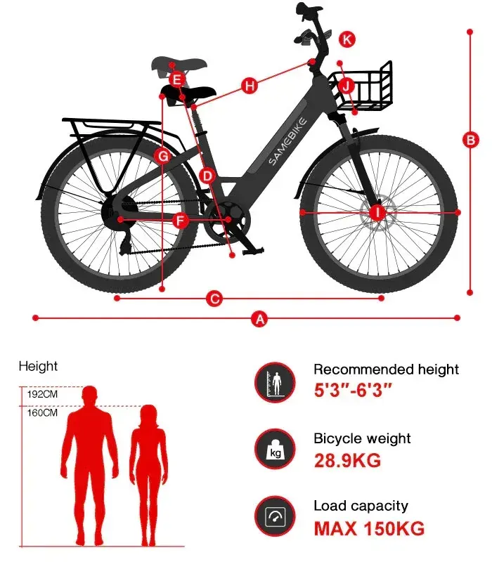 Samebike RS-A01 Plus Vélo de Ville Électrique image 2