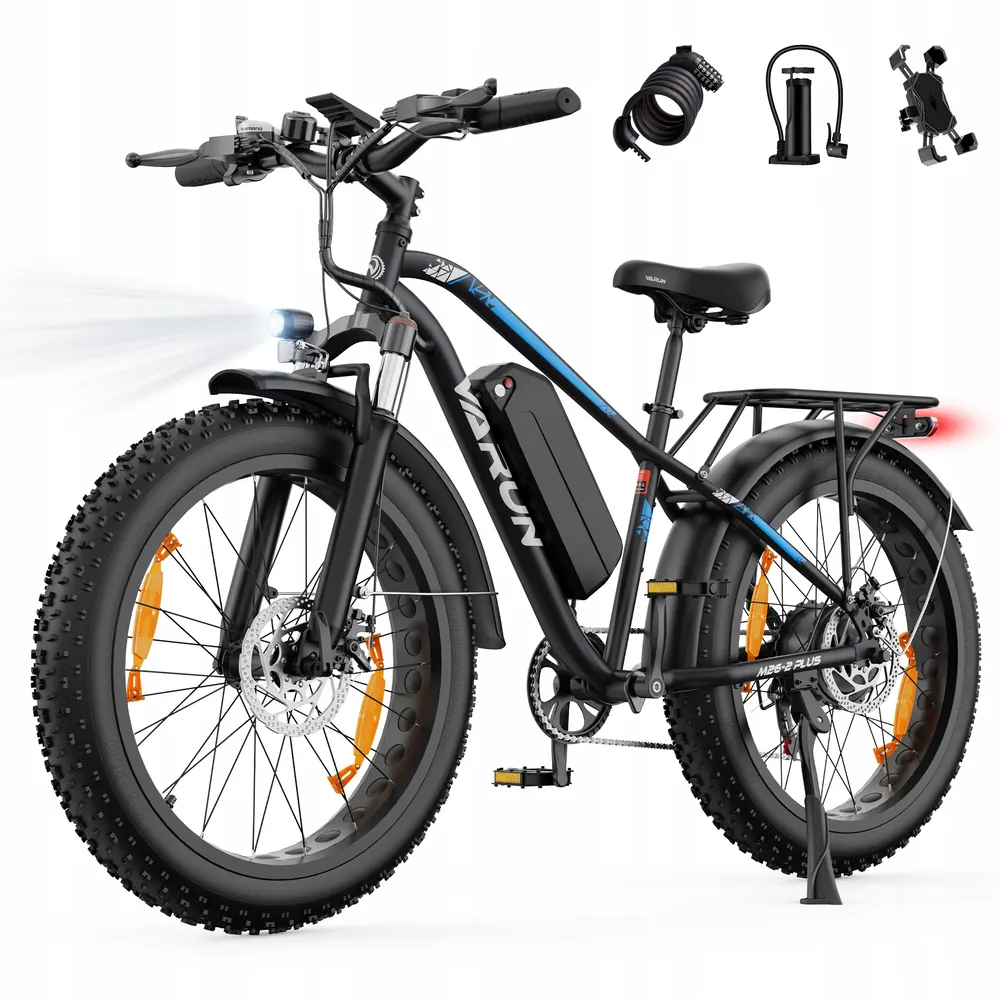 Vélo électrique VARUN M26-2 PLUS, batterie 48V 18AH, autonomie 160 km