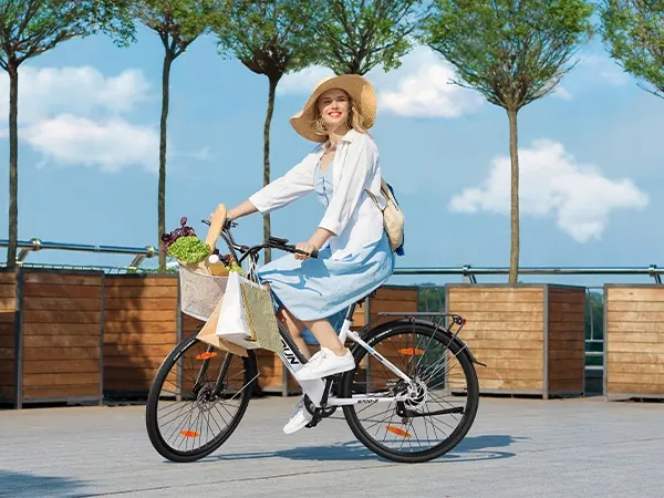Vélo électrique de ville VARUN S700-2, idéal pour déplacements urbains quotidiens