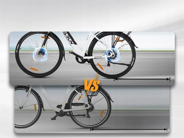 Vélo électrique VARUN S700-2 blanc, design féminin élégant pour la ville
