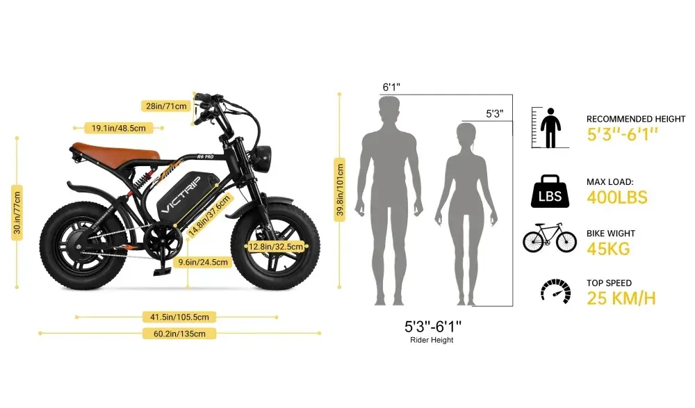 Victrip R6 Pro Vélo Électrique Fat Bike Tout-Terrain image 2