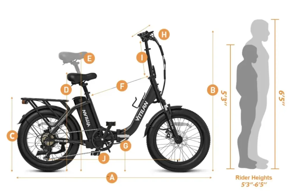 Vitilan U3 Vélo Électrique Pliable Fat Bike image 2