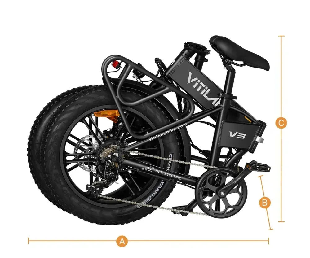Vitilan V3 2.0 moteur 750W avec câbles et connecteurs visibles sur le moyeu arrière