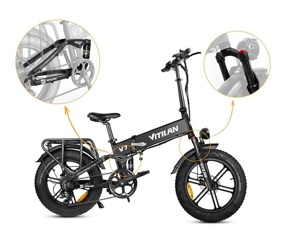 Vitilan V7 Vélo électrique pliant tout-terrain image 8