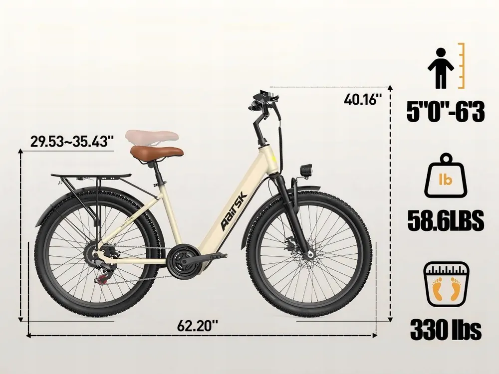 AAIRSK SU7 Vélo Électrique Ville image 13