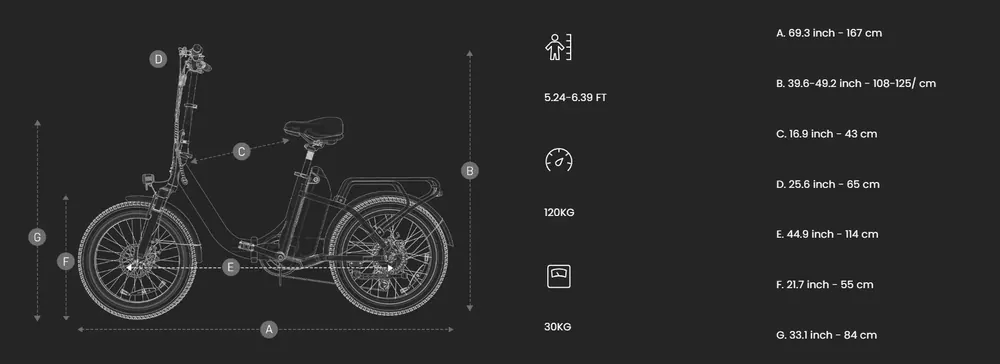 DYU C9 Vélo Électrique Pliant image 13