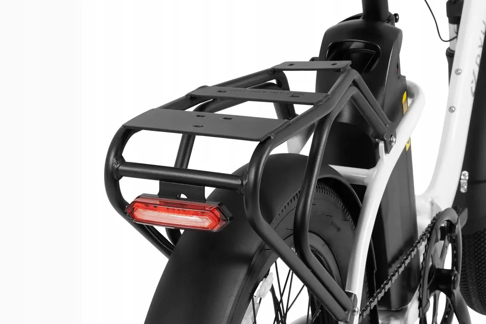 Vélo électrique pliant DYU C9 de couleur verte, design moderne