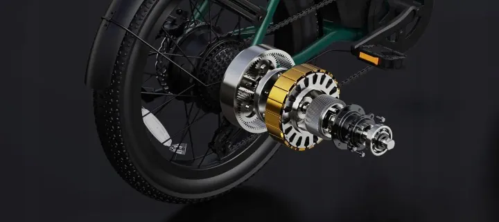 DYU C9 avec dérailleur Shimano 7 vitesses et moteur 250W