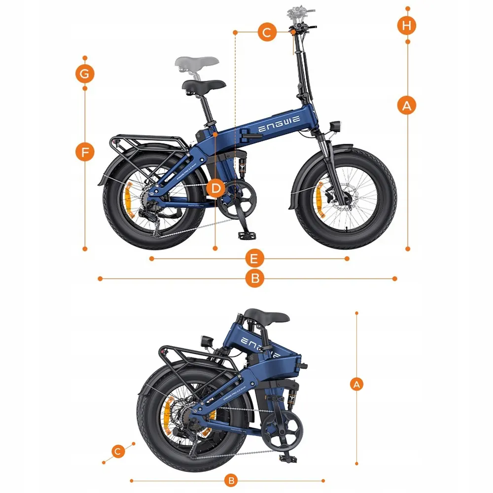 Engwe E-Bike Engine Pro 3.0 Boost adapté aux utilisateurs de 165 à 190 cm