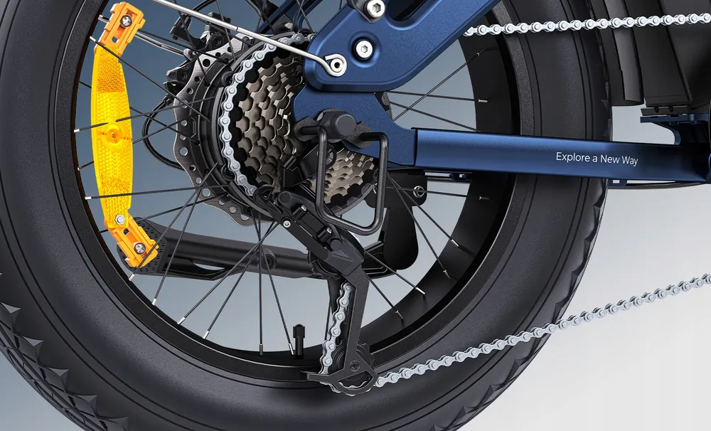 Vue latérale du Engwe E-Bike Engine Pro 3.0 Boost avec batterie 15Ah