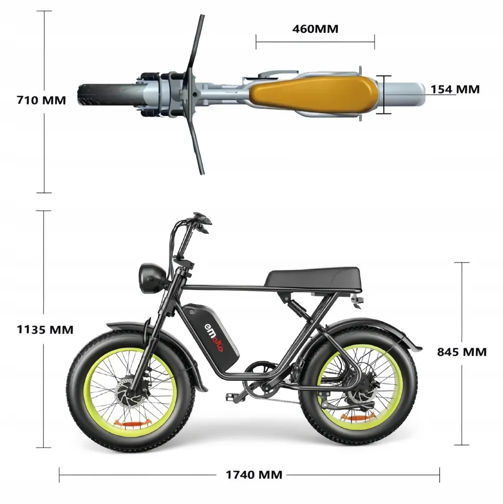 Vélo électrique EMOKO C91 1000W partiellement assemblé