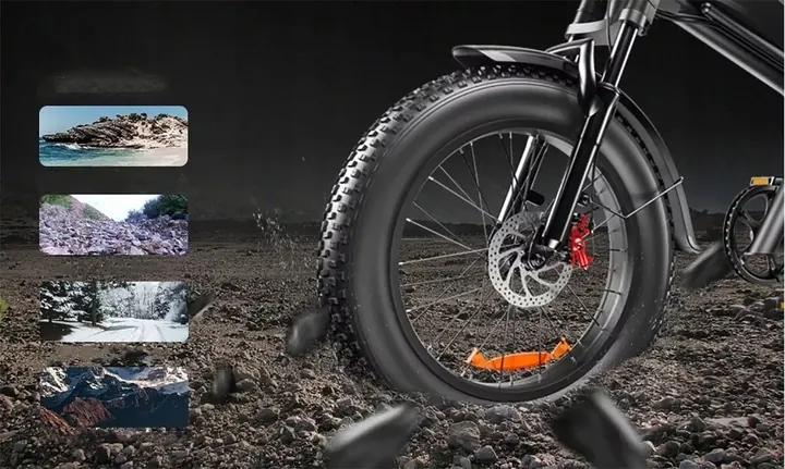 Moteur 250W du vélo électrique EMOKO C99 20AH batterie pneus larges 20 pouces