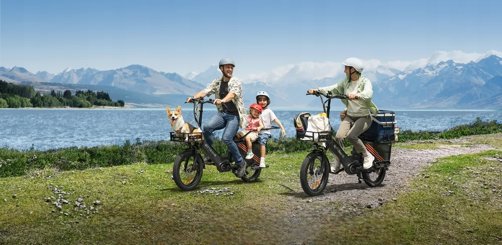 Vélo électrique ENGWE LE20 bleu avec batterie 48V 19.2AH et autonomie 180 km