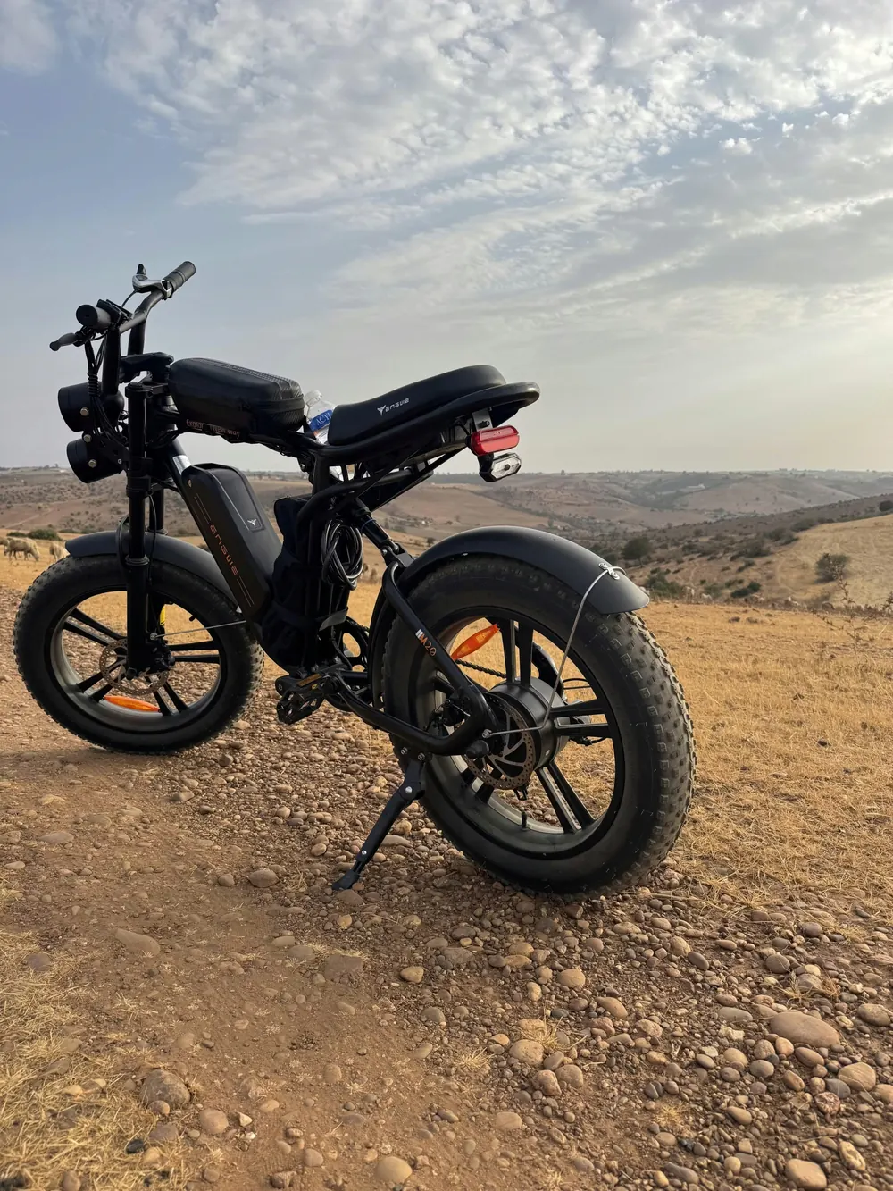 Marque Engwe sur le cadre du vélo électrique ENGWE M20