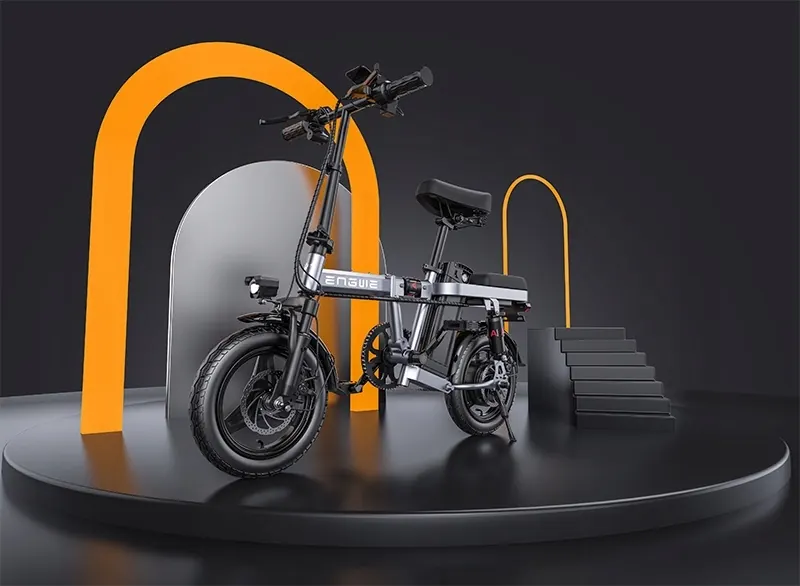 Vélo électrique pliant ENGWE T14 blanc avec batterie 48V