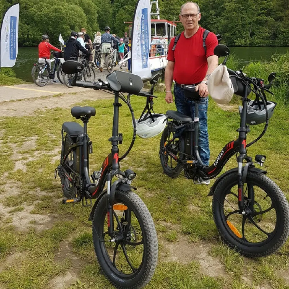 Moteur 250W dans la roue arrière du Fafrees F20 pliant