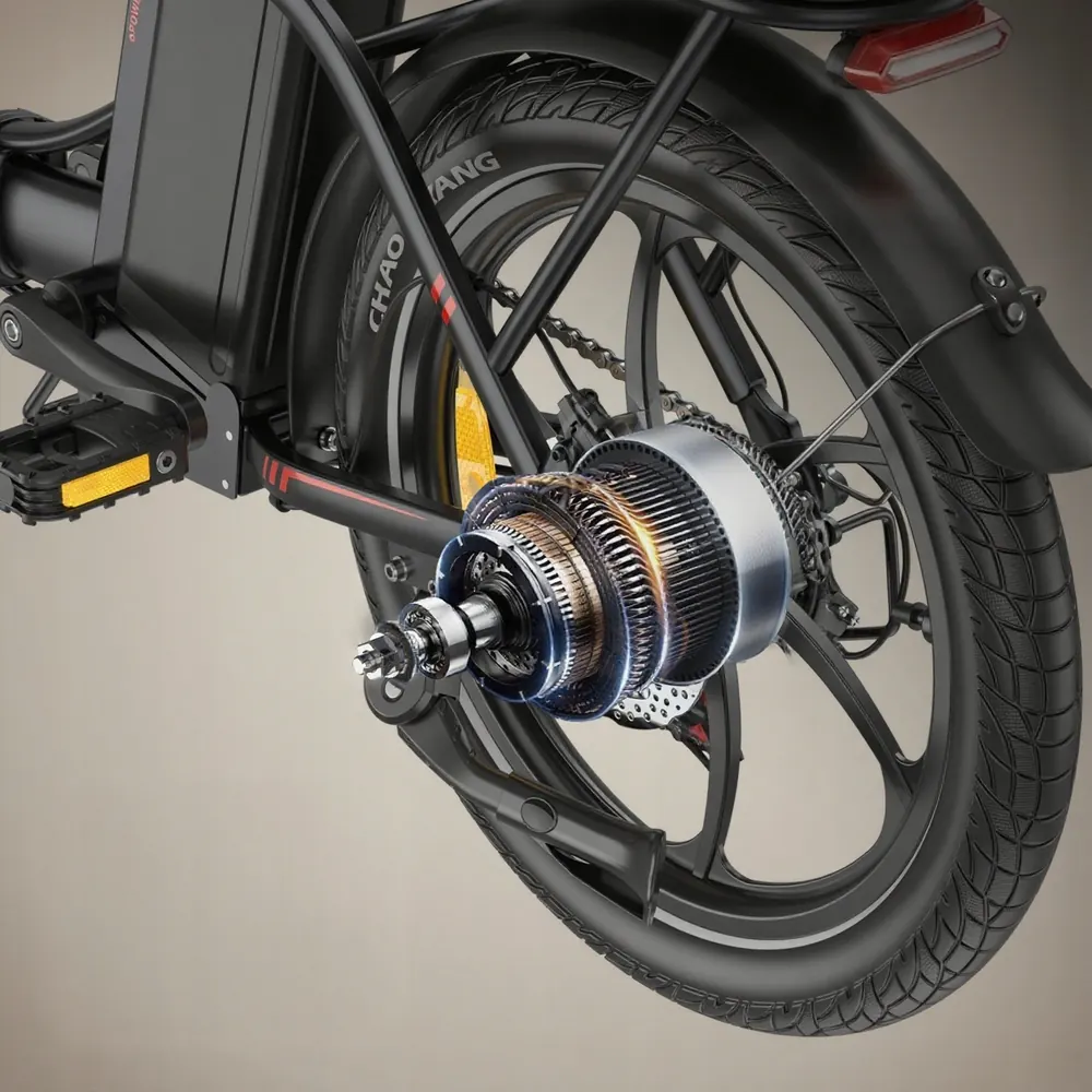 Marque Fafrees sur le cadre du vélo électrique pliant F20+.