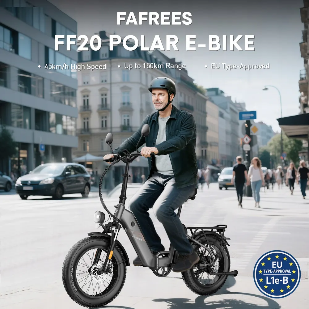 Vélo électrique pliant Fafrees FF20 Polar avec freins à disque mécaniques