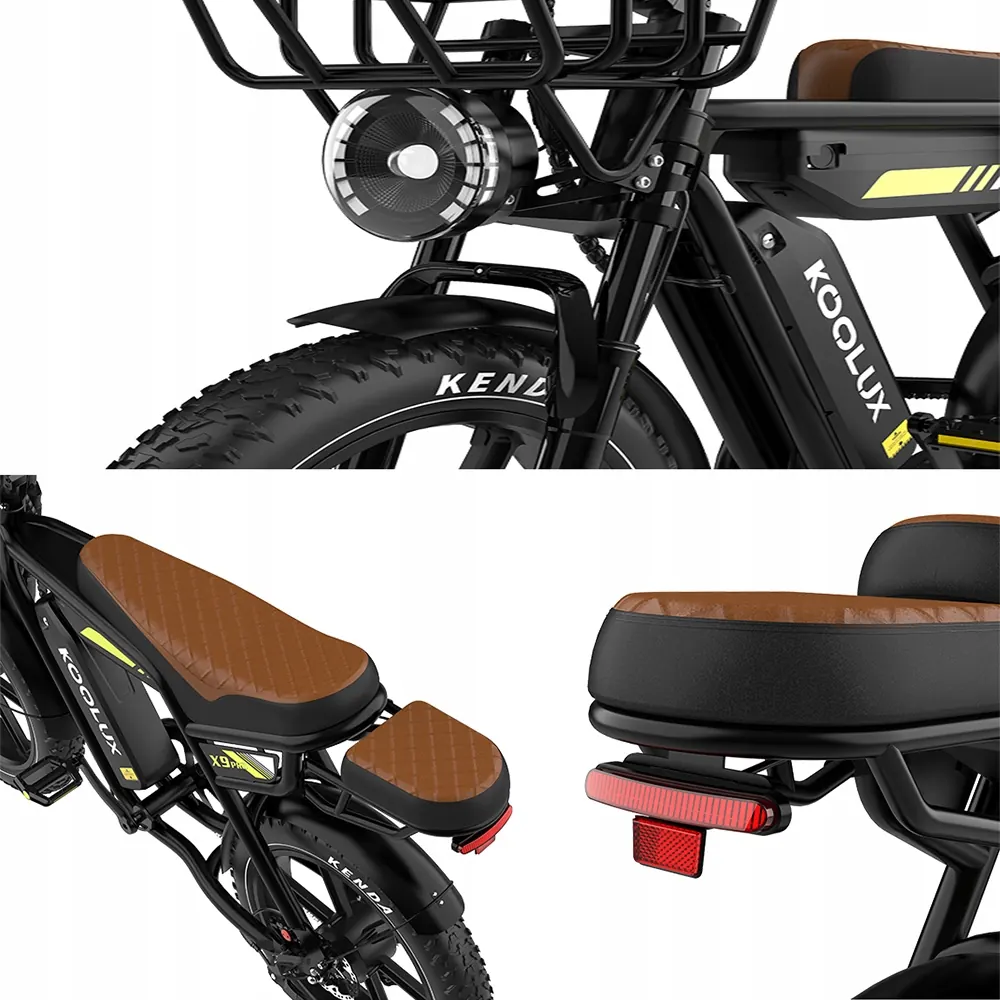 Vélo électrique KOOLUX 750W avec garde-boue, compteur, éclairage et pompe